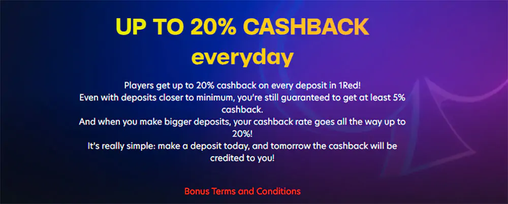1Red Casino Deposit Bonus