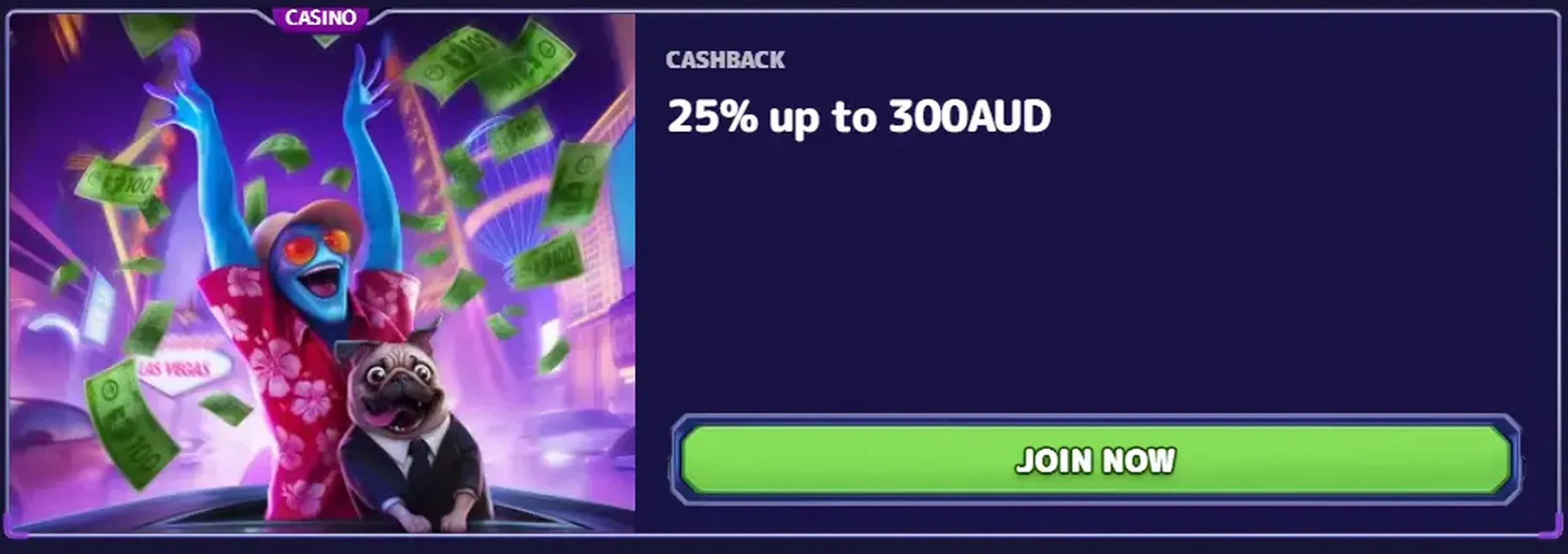 Alfcasino offered cashback