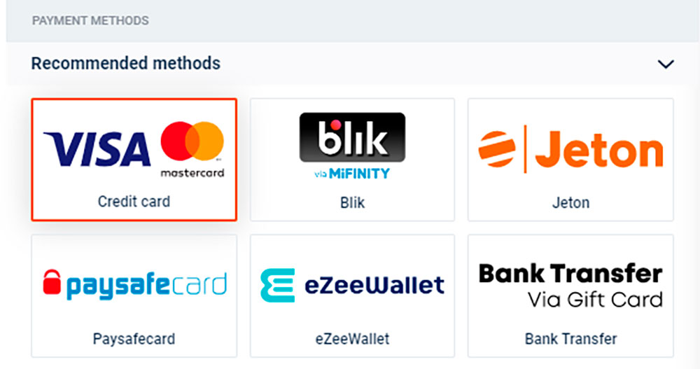Payment Methods in Bizzo Casino