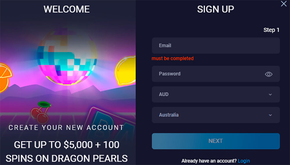Jax casino Registration