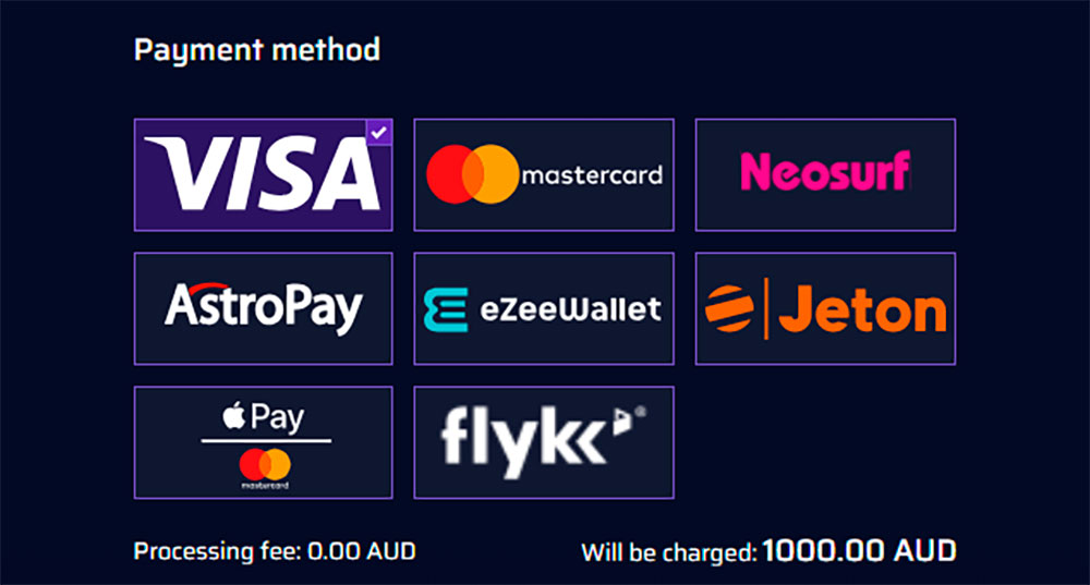 Payment Methods at JustBit Casino