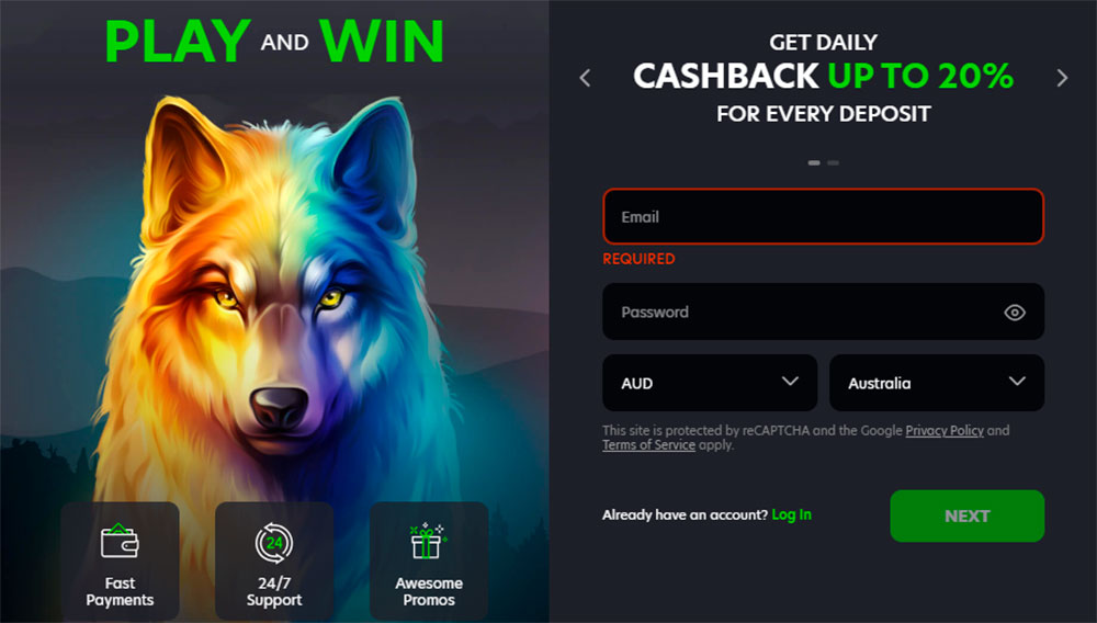 NeoSpin Casino Registration