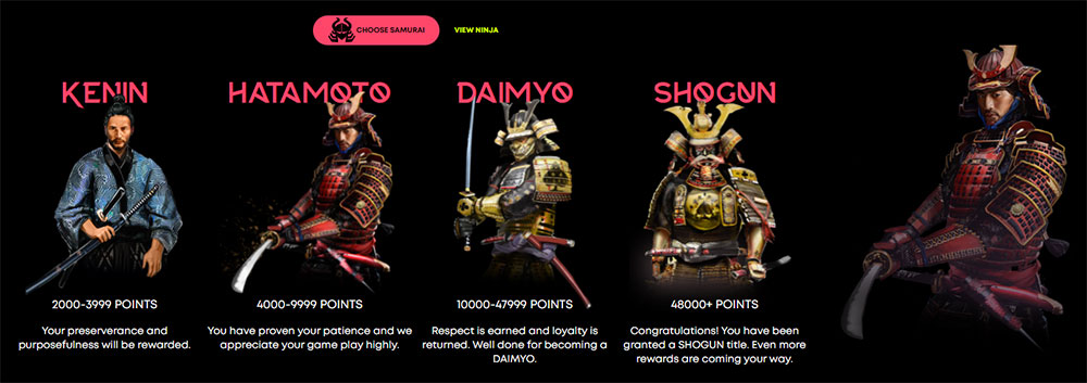 Spin Samurai Casino VIP Program